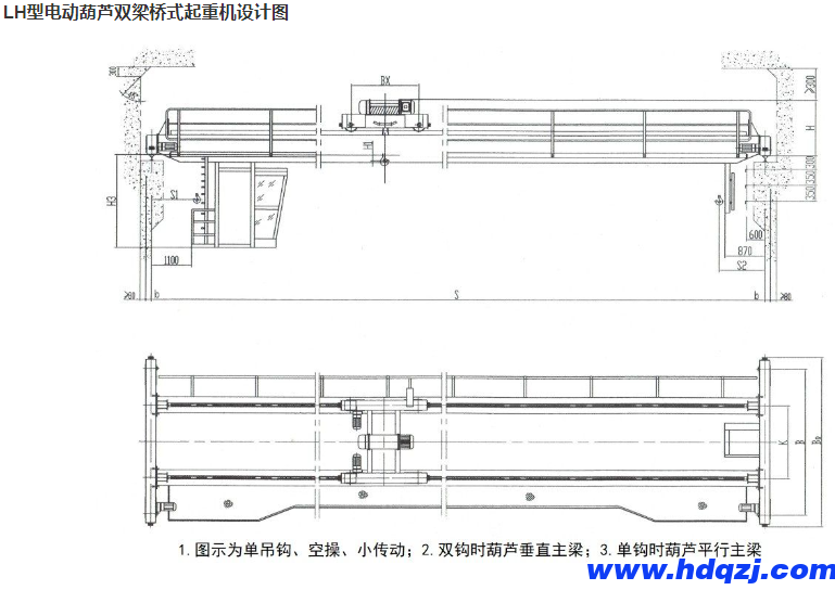 LH型电动葫芦双梁桥式起重机